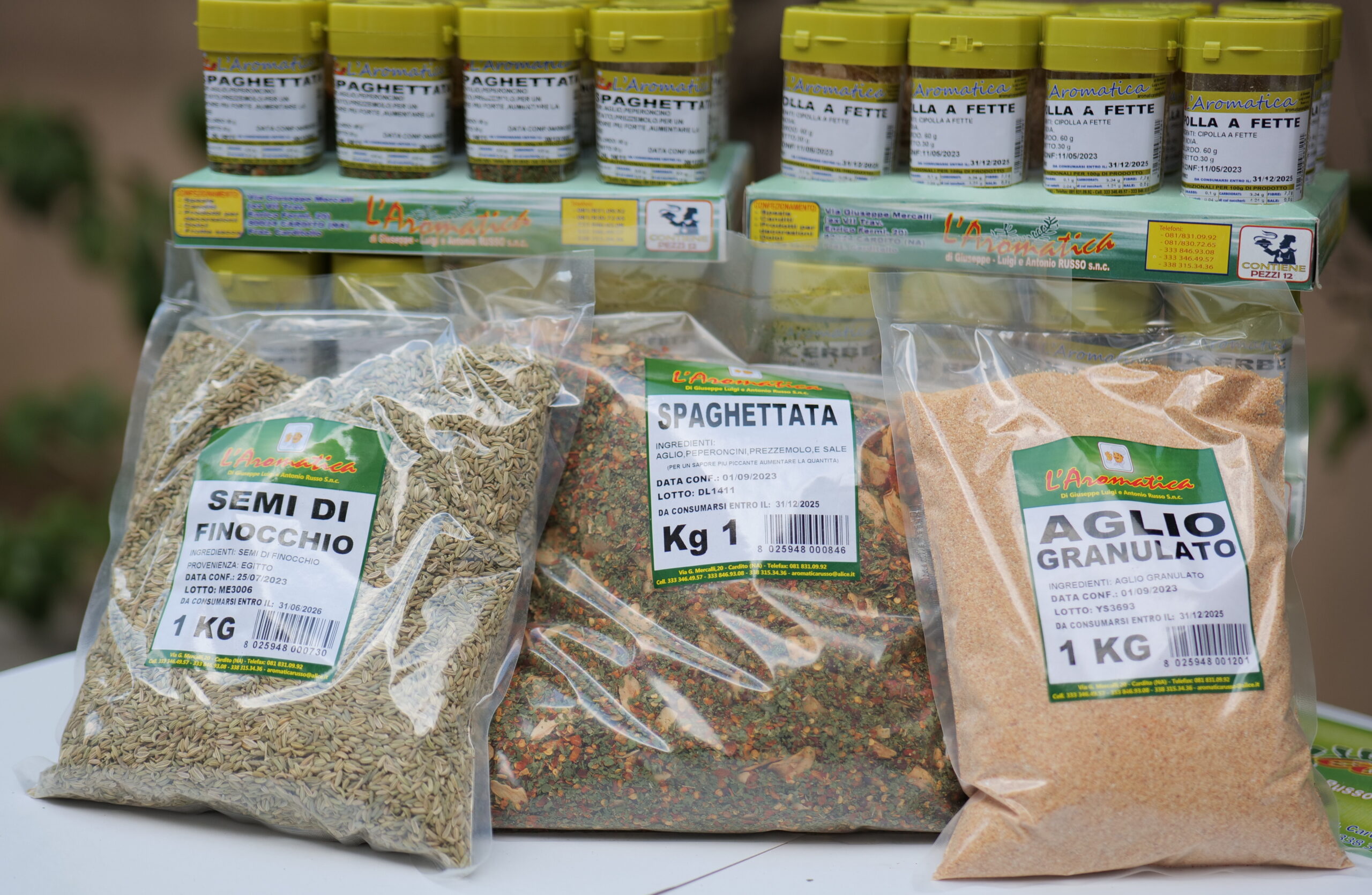 aglio spaghettata mix erbe semi di finocchio